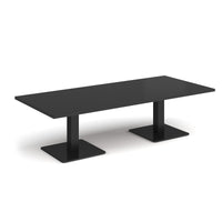 Brescia rectangular coffee table with square bases