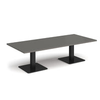 Brescia rectangular coffee table with square bases