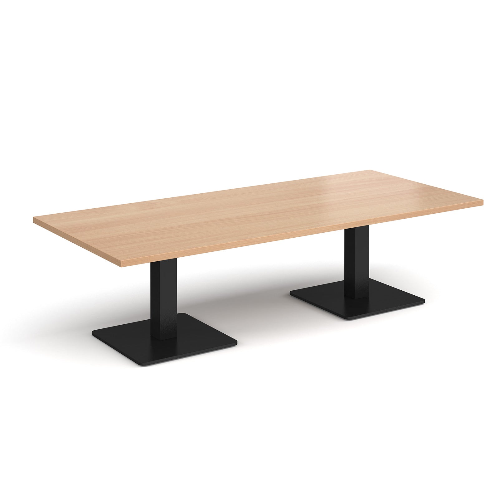 Brescia rectangular coffee table with square bases