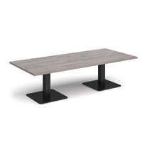 Brescia rectangular coffee table with square bases