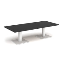 Brescia rectangular coffee table with square bases