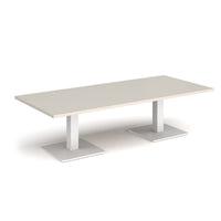 Brescia rectangular coffee table with square bases