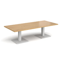 Brescia rectangular coffee table with square bases