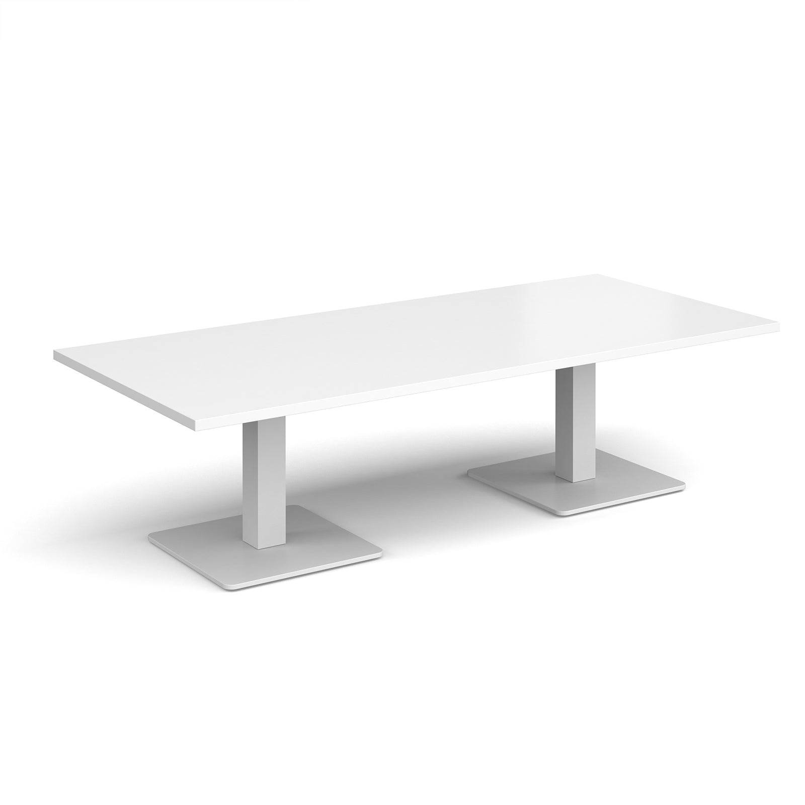 Brescia rectangular coffee table with square bases