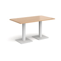 Brescia rectangular dining table with square bases