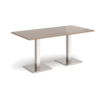 Brescia rectangular dining table with square bases