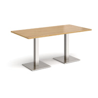 Brescia rectangular dining table with square bases