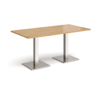 Brescia rectangular dining table with square bases