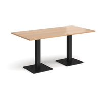Brescia rectangular dining table with square bases