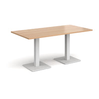 Brescia rectangular dining table with square bases
