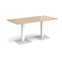 Brescia rectangular dining table with square bases