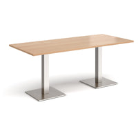 Brescia rectangular dining table with square bases
