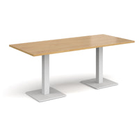 Brescia rectangular dining table with square bases