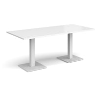 Brescia rectangular dining table with square bases