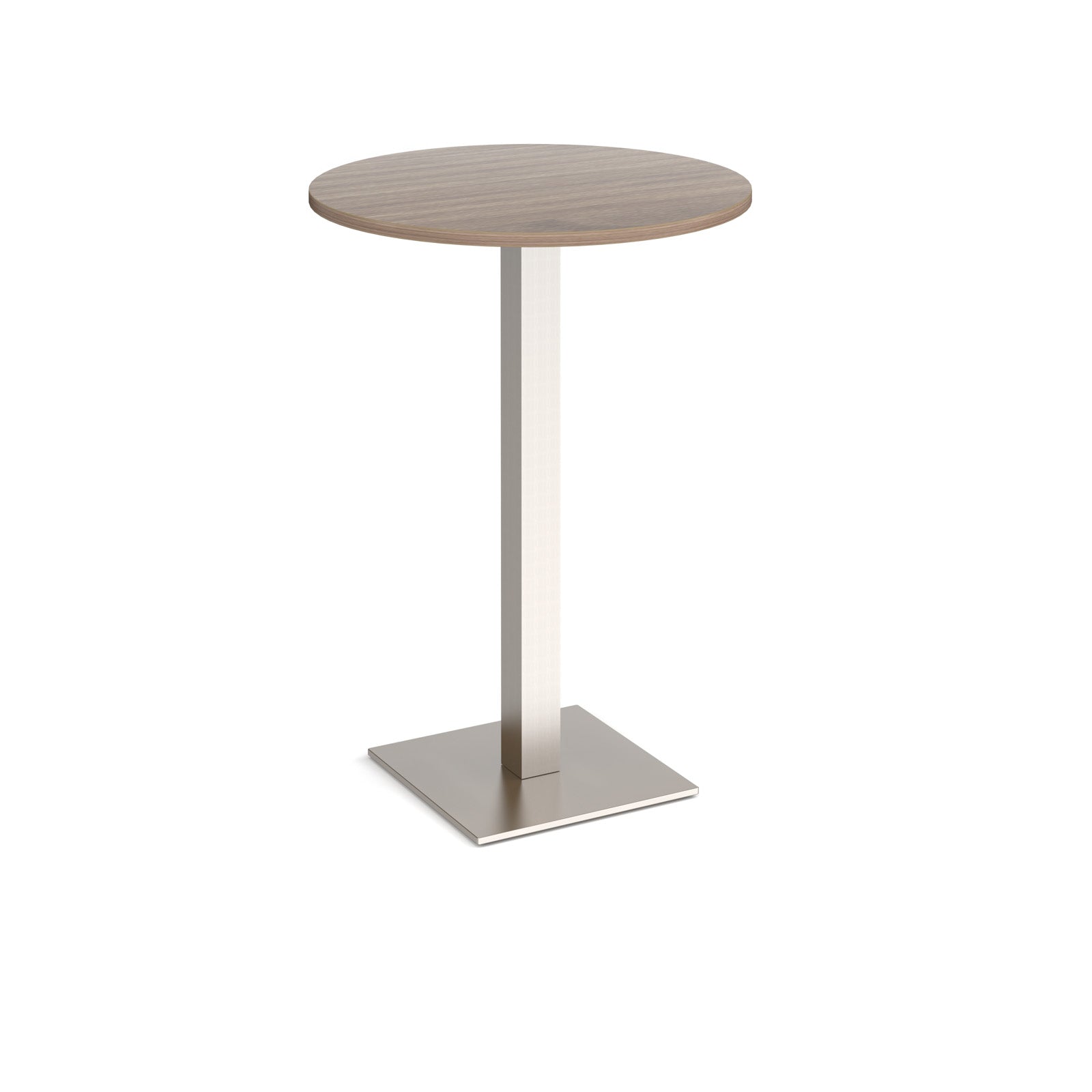 Brescia circular poseur table with flat square base