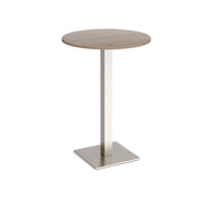 Brescia circular poseur table with flat square base