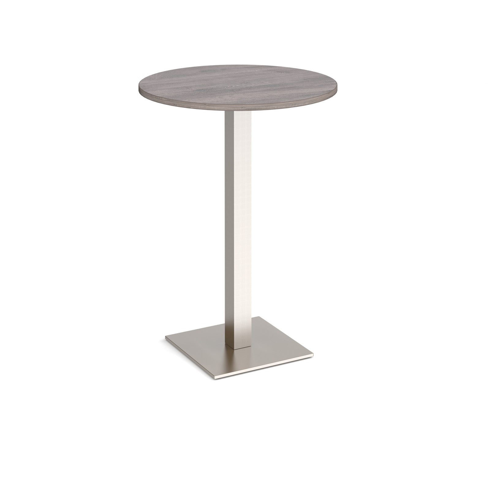 Brescia circular poseur table with flat square base
