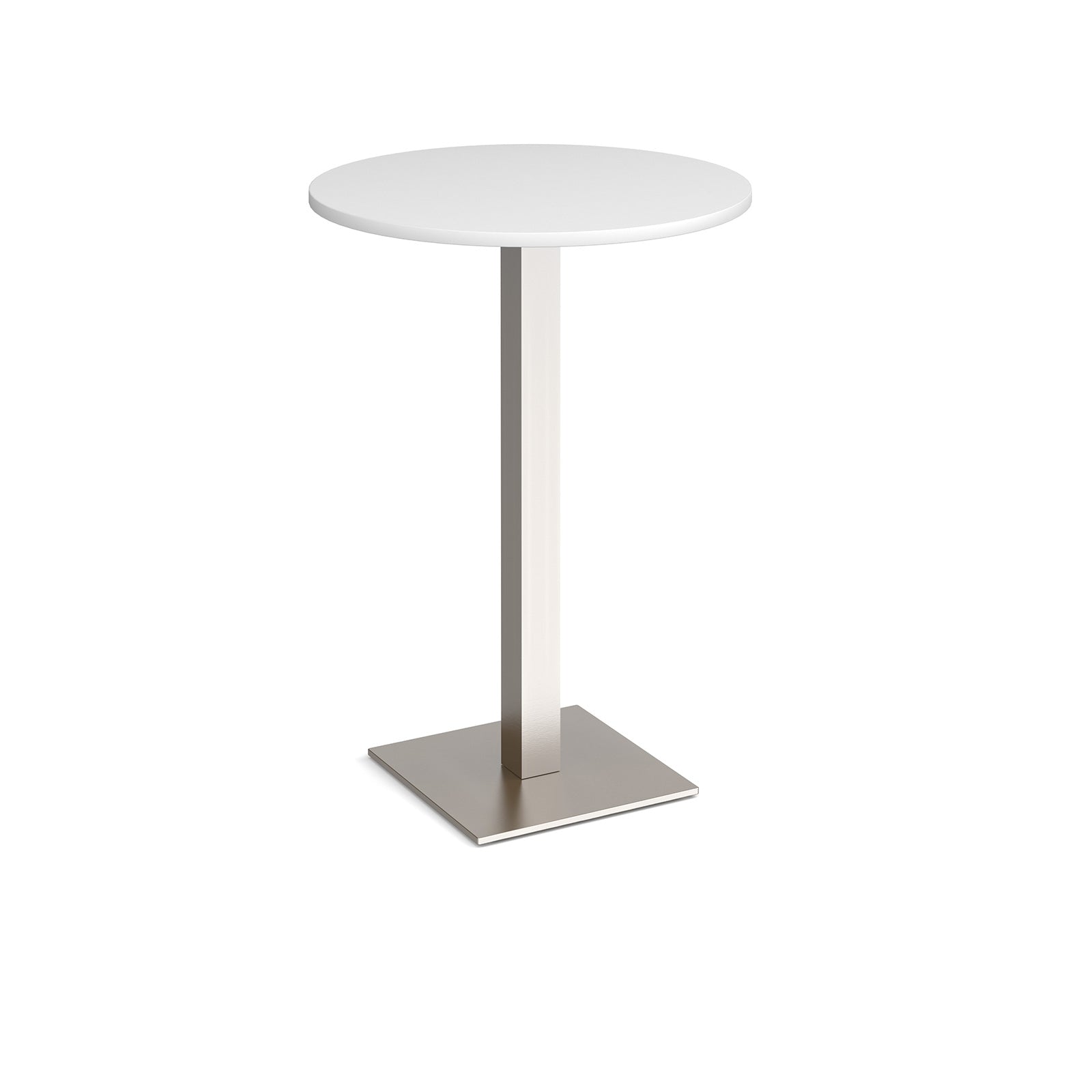 Brescia circular poseur table with flat square base