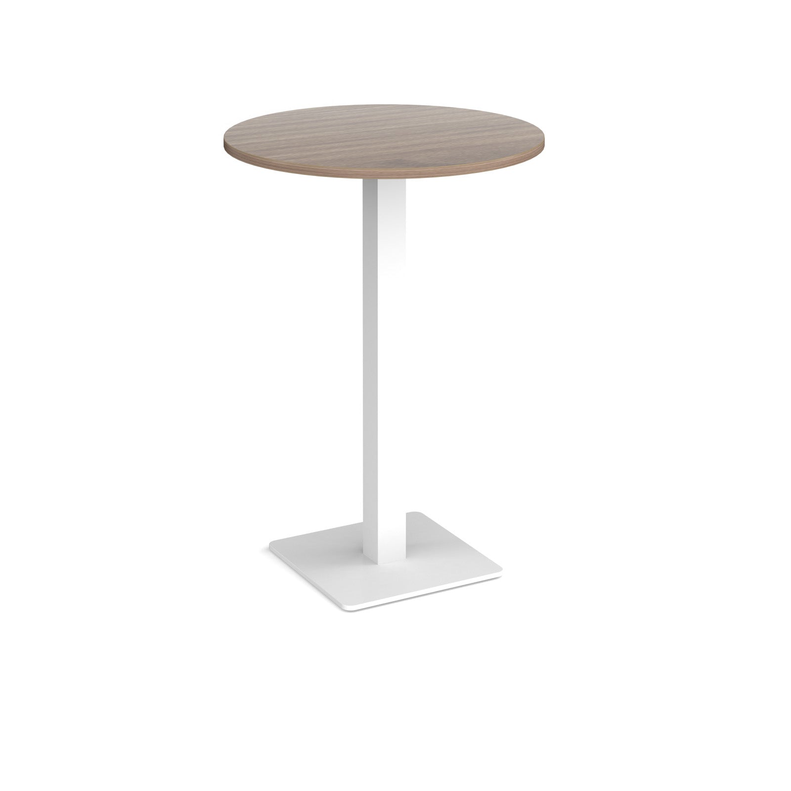 Brescia circular poseur table with flat square base