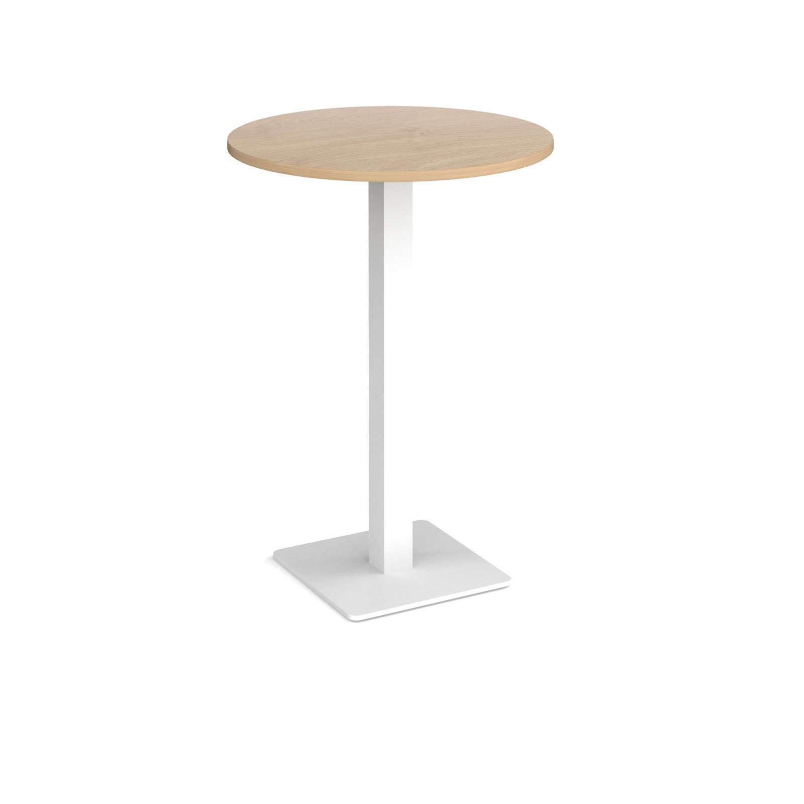Brescia circular poseur table with flat square base