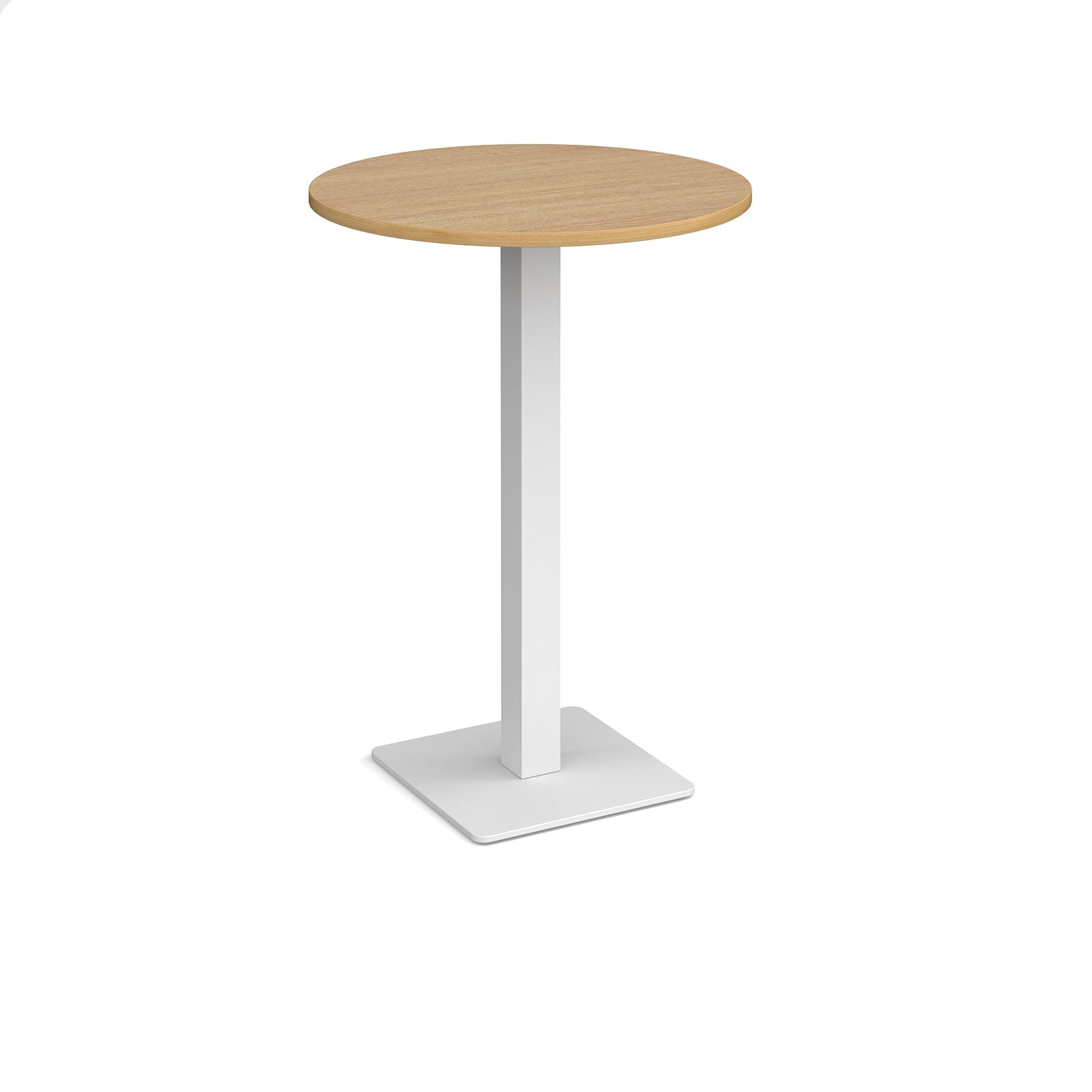 Brescia circular poseur table with flat square base