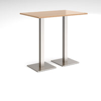 Brescia rectangular poseur table with square bases