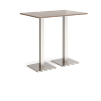 Brescia rectangular poseur table with square bases