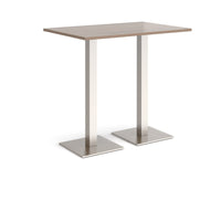 Brescia rectangular poseur table with square bases