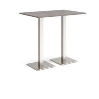 Brescia rectangular poseur table with square bases