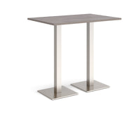 Brescia rectangular poseur table with square bases