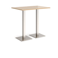 Brescia rectangular poseur table with square bases