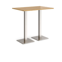 Brescia rectangular poseur table with square bases