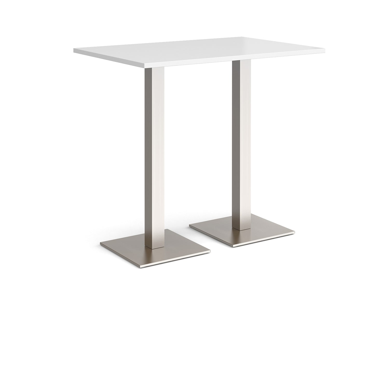 Brescia rectangular poseur table with square bases