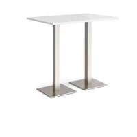 Brescia rectangular poseur table with square bases