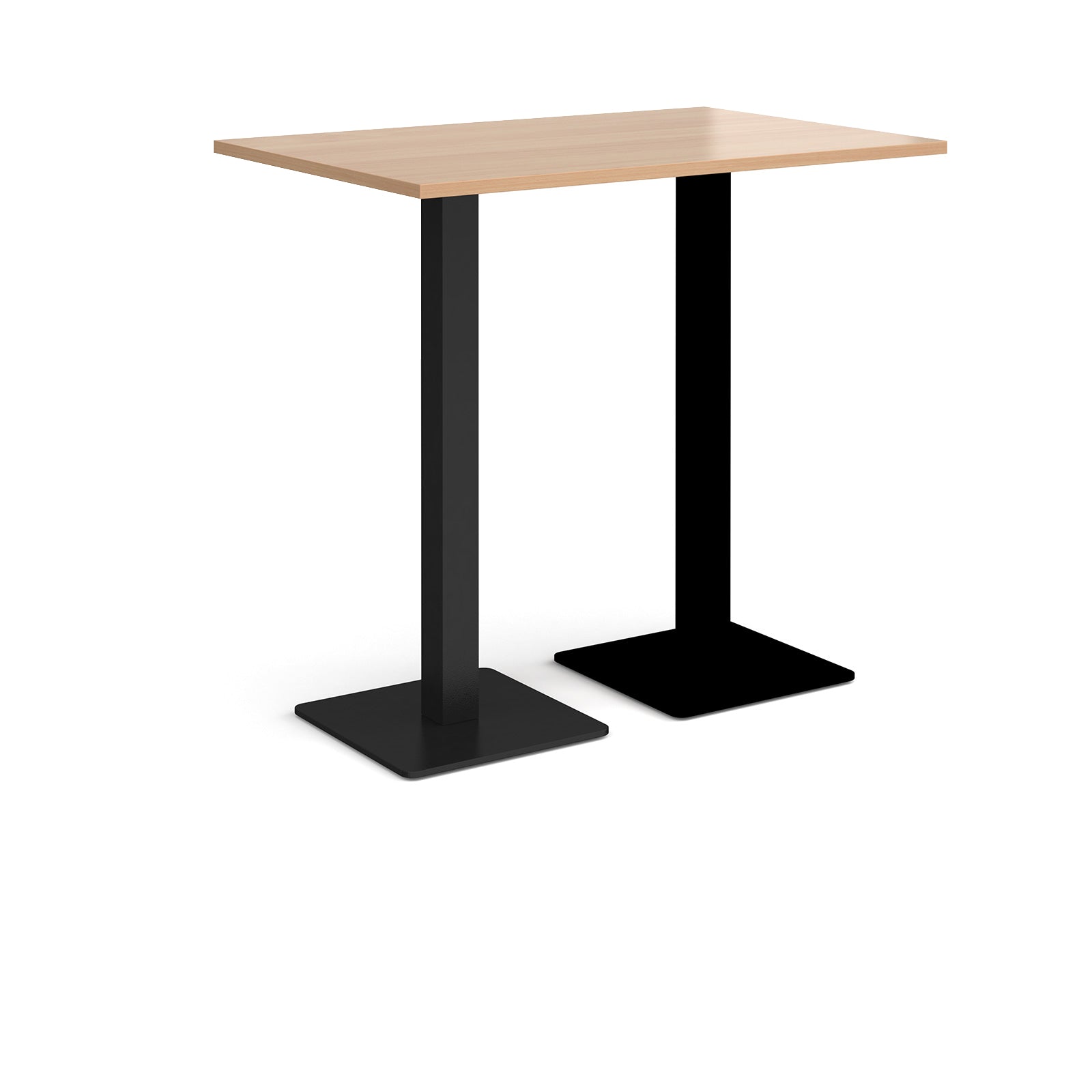 Brescia rectangular poseur table with square bases