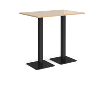 Brescia rectangular poseur table with square bases