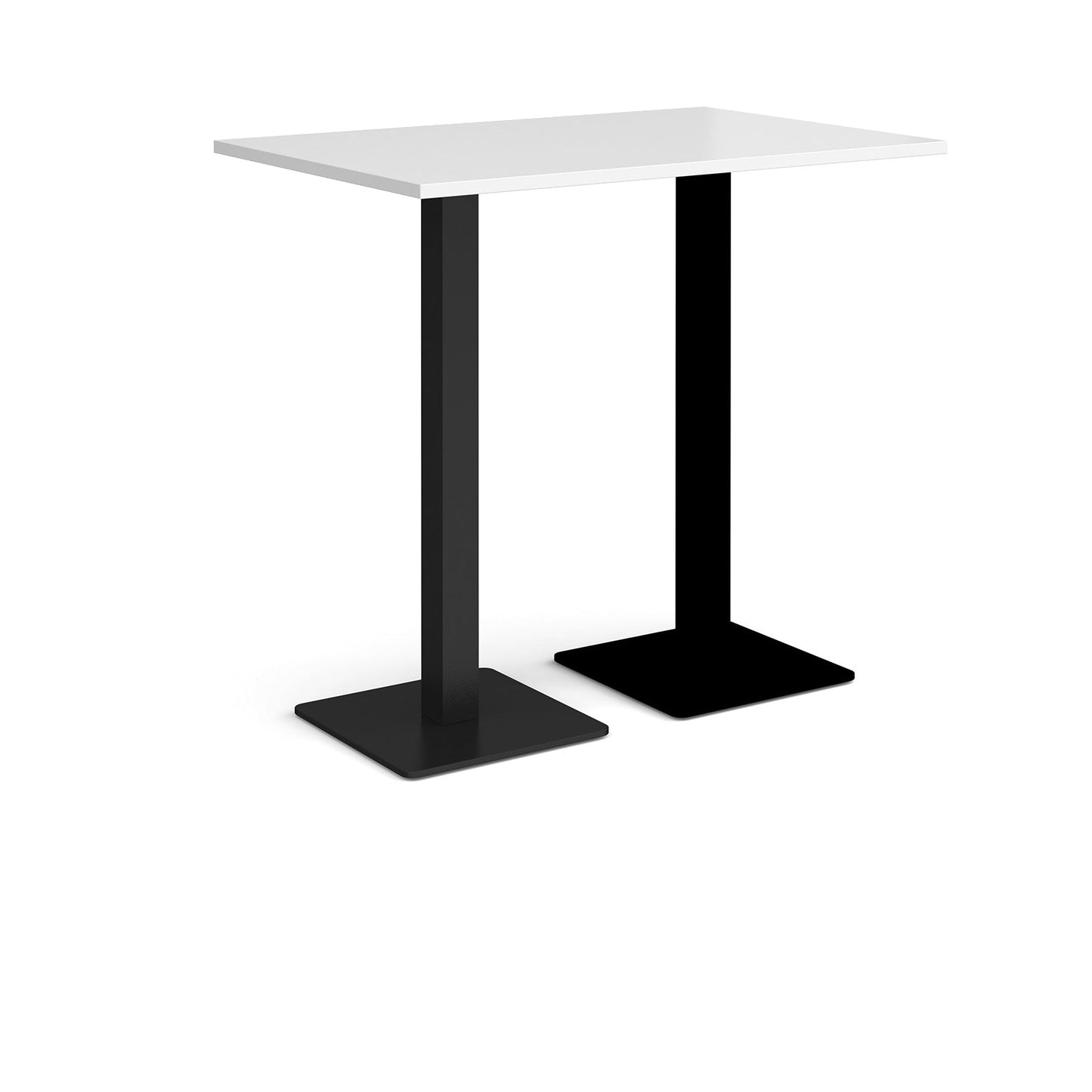 Brescia rectangular poseur table with square bases