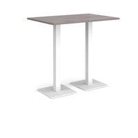 Brescia rectangular poseur table with square bases