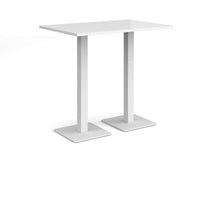 Brescia rectangular poseur table with square bases