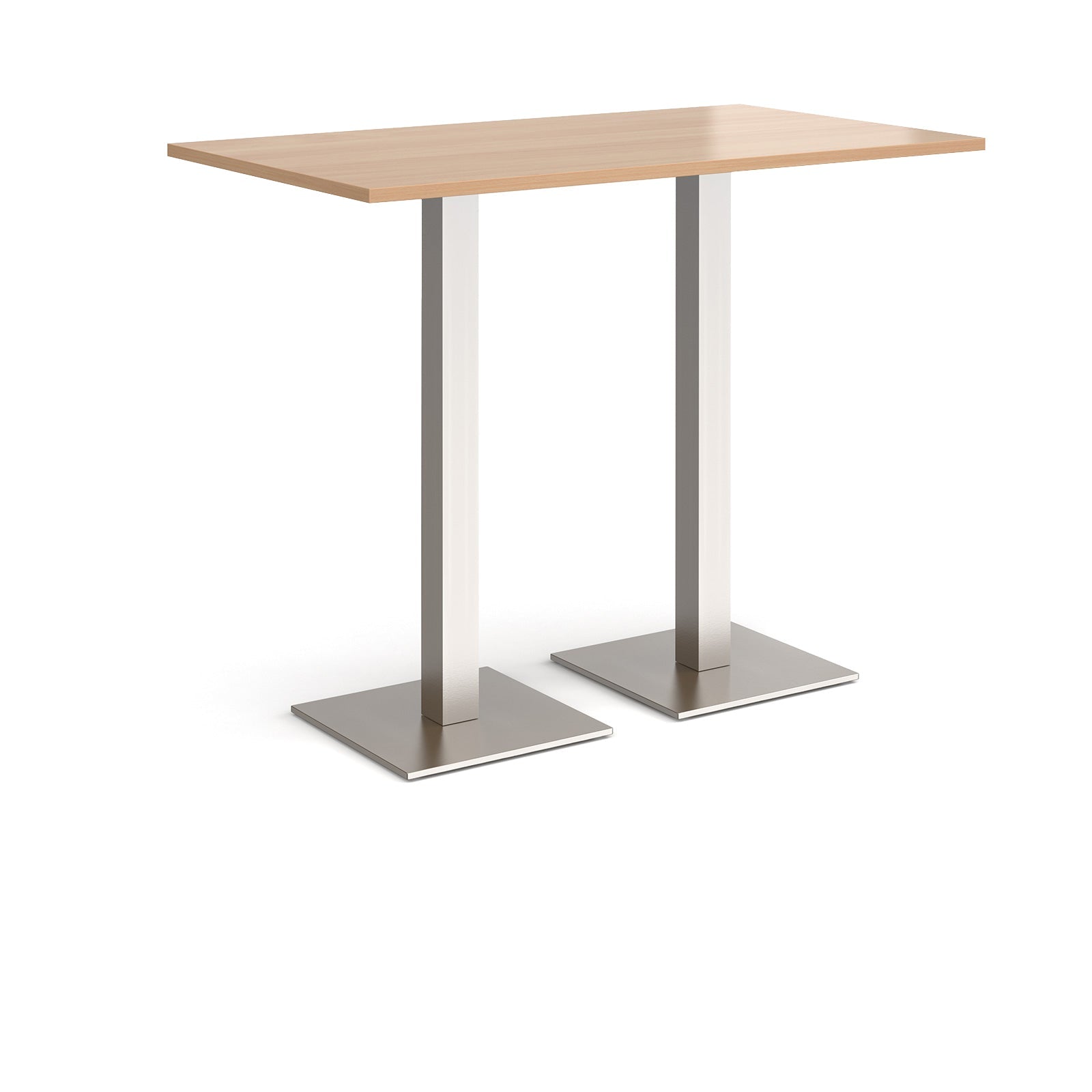 Brescia rectangular poseur table with square bases