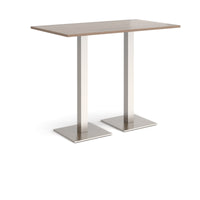 Brescia rectangular poseur table with square bases