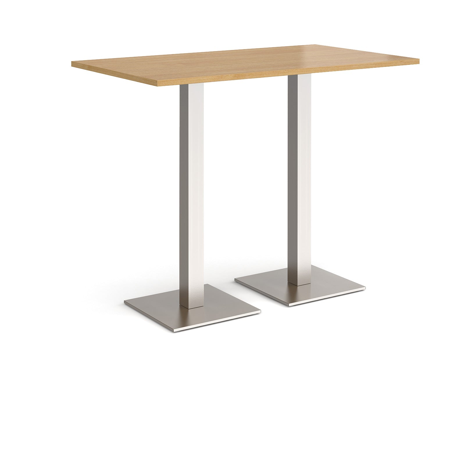 Brescia rectangular poseur table with square bases