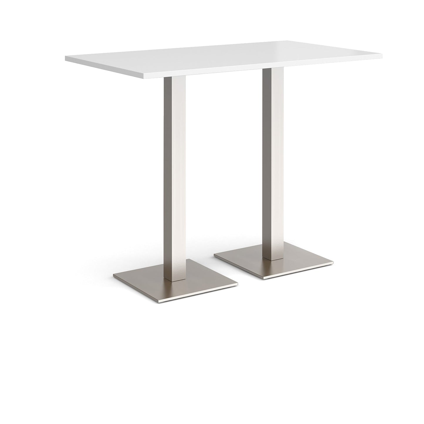 Brescia rectangular poseur table with square bases