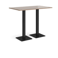 Brescia rectangular poseur table with square bases