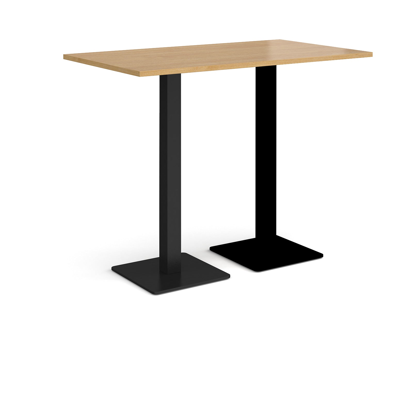 Brescia rectangular poseur table with square bases