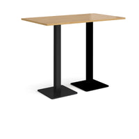 Brescia rectangular poseur table with square bases