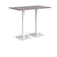 Brescia rectangular poseur table with square bases