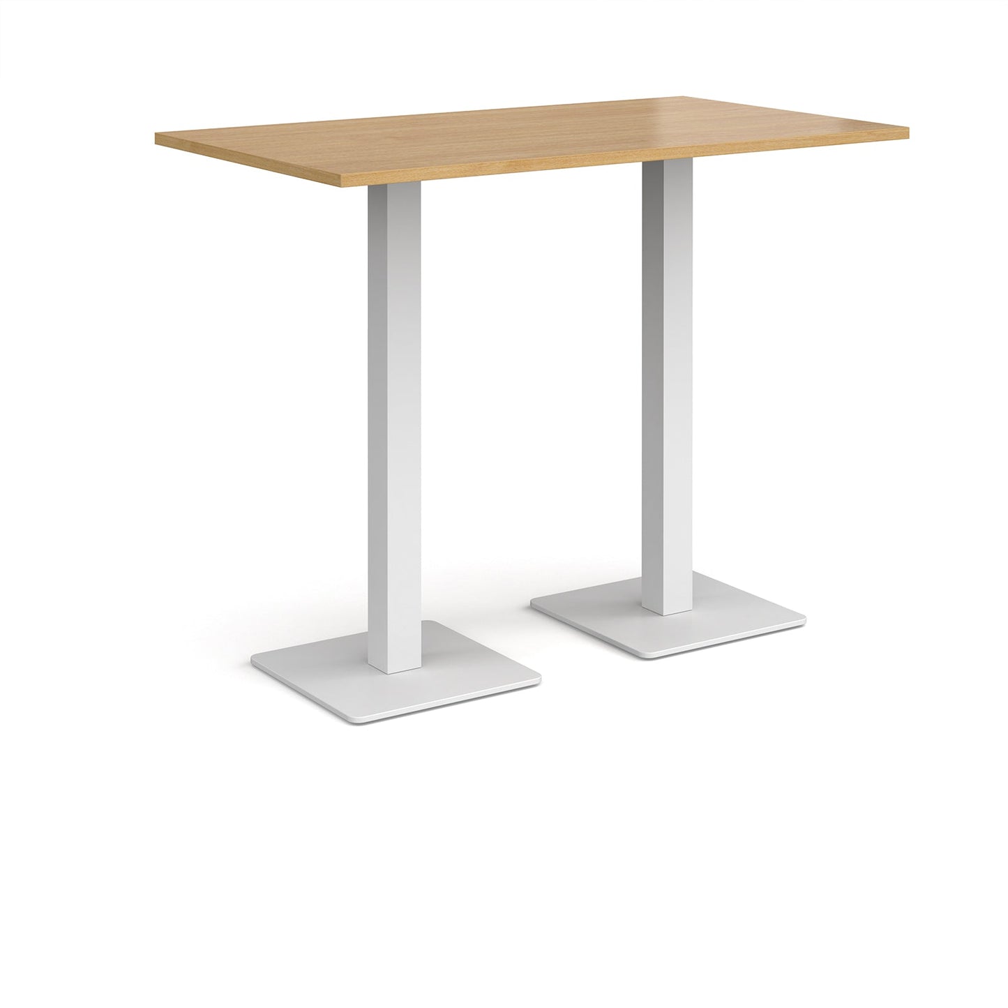 Brescia rectangular poseur table with square bases