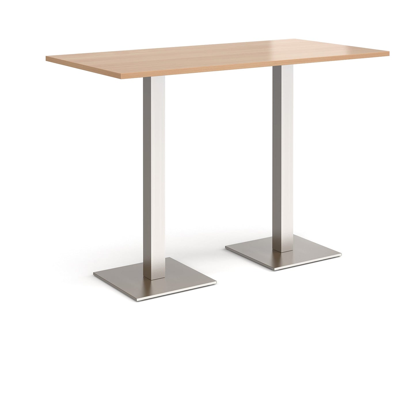 Brescia rectangular poseur table with square bases