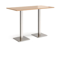 Brescia rectangular poseur table with square bases